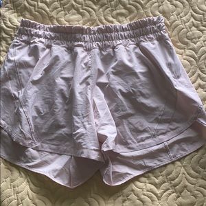Light pink running shorts